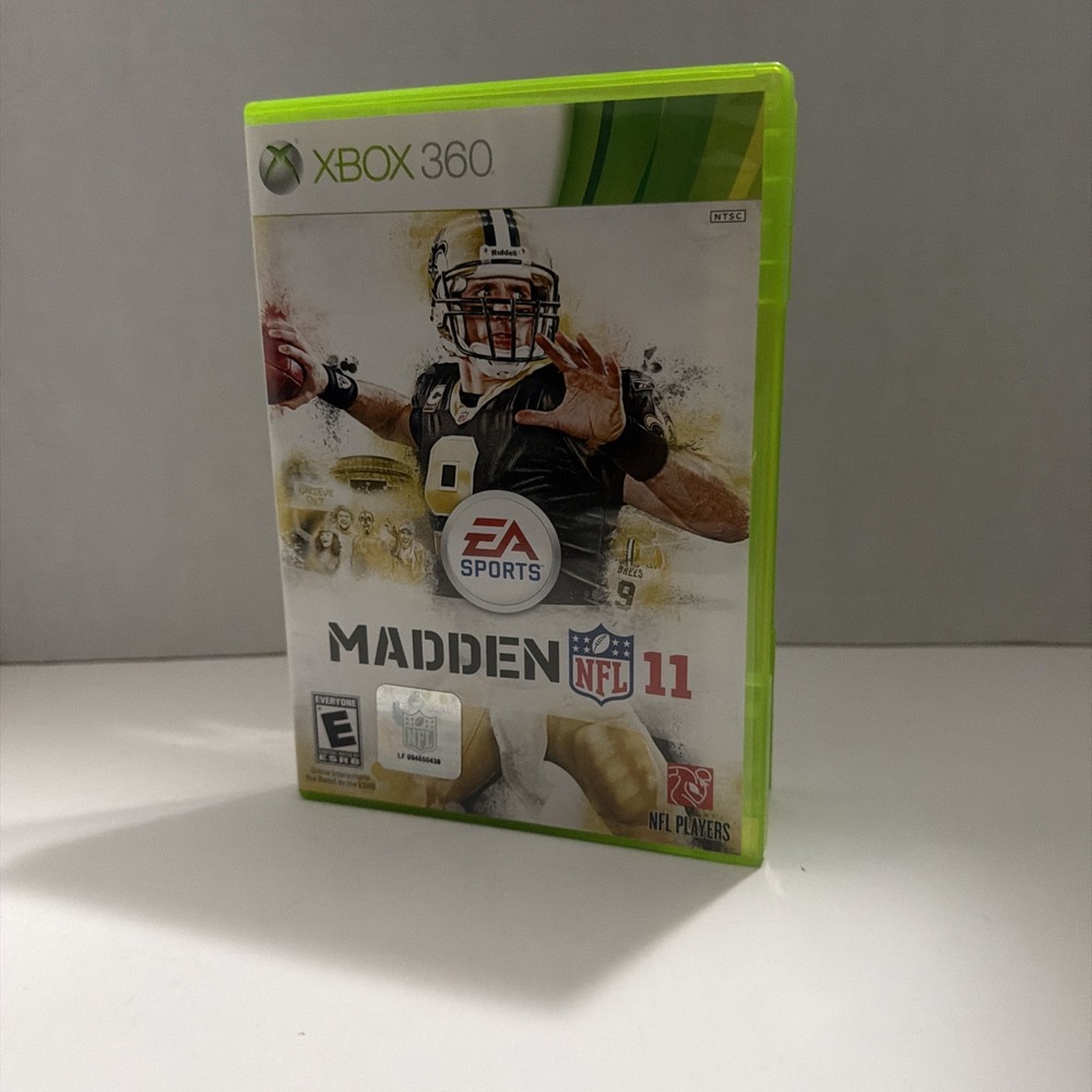 Madden NFL 11 Microsoft Xbox 360 EA Sports Football Game Drew Brees Cover CIB